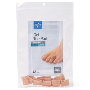 Medline Gel Toe Pads - FABRIC SLEEVE, GEL CORN PADS, S / M, 12/PK - POD14212SM