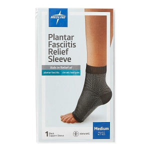 Medline Plantar Fasciitis Relief Sleeve - Black Plantar Fasciitis Sleeve, One, Size M (Men's 6-9.5/Women's 7-10.5) - POD14215M