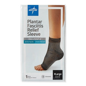 Medline Plantar Fasciitis Relief Sleeve - Black Plantar Fasciitis Sleeve, One, Size XL (Men's 12.5-15/Women's 11.5-13) - POD14215XL