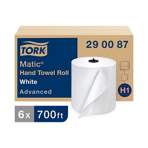 Essity Professional Hygiene Tork Advanced Matic Hand Towel Rolls - Tork 290087 Advanced Matic Paper Hand Towel Roll, 1-Ply, White, 7.7" x 700' - 290087