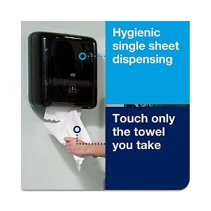 Essity Tork Elevation Matic Hand Towel Roll Dispensers - Tork 5510282 Elevation Matic Paper Hand Towel Roll Dispenser, Black, 14.65" H x 13.2" W x 8.1" D, for Tork 290087, 290088, 290089, 290092A, 290094, 290095, 290096 - 5510282