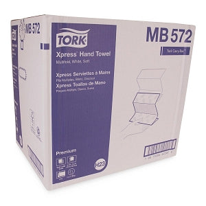 Essity Tork Premium Soft Xpress 3-Panel Multifold Hand Towels - Tork Premium MB572 Soft Xpress Multifold Paper Hand Towel, 4-Panel, 2-Ply, White, 9.125" W x 3.625" L - MB572