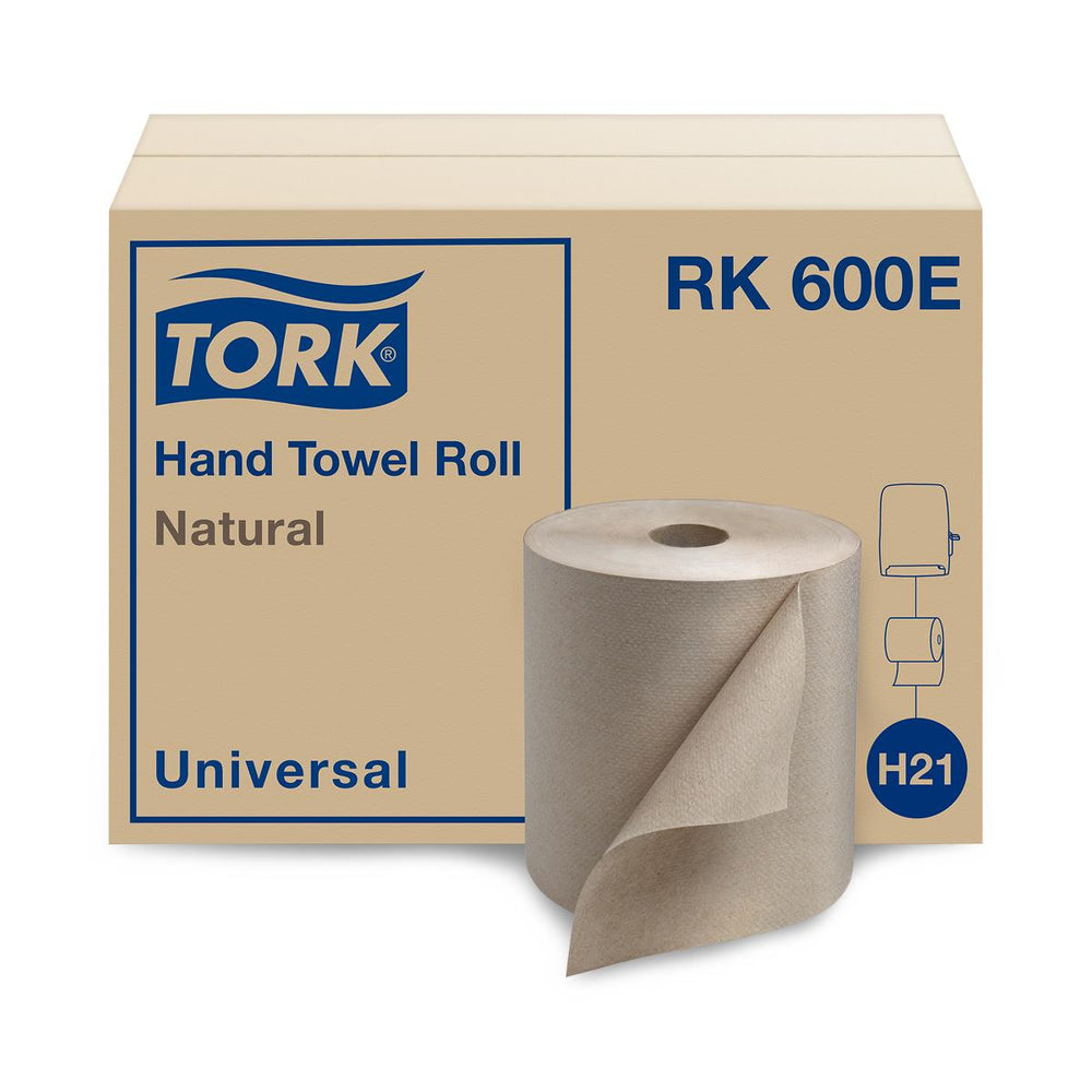 Essity Professional Hygiene Tork Hardwound Roll Towels - Hard-Roll Hand Towels, 1-Ply, Natural - RK800E