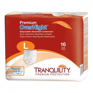 Principle Business Enterprises Tranquility Premium Overnight Disposable Underwear - Tranquility Underwear, Disposable, Absorbent, Overnight, Size L - 2116