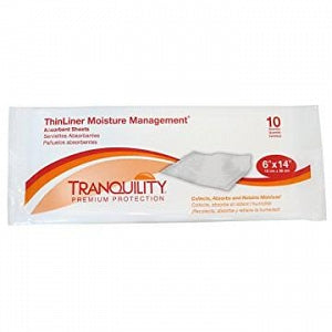 Principle Business Tranquility ThinLiner Absorbent Pad - ThinLiner Skin-Fold Moisture Management System, 6" x 14" - 3191