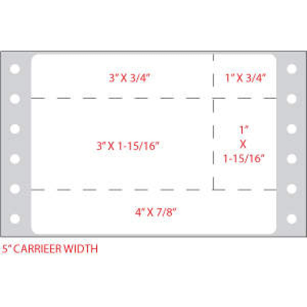 Label Mckesson/Hboc Dot Matrix Paper Permanent 4" X 2 15/16" White 2500 Per Case