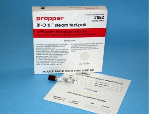 Propper Mfg BI-OK Steam Test-Pak - Bi-OK Steam Sterilization Test Pack - 26922000