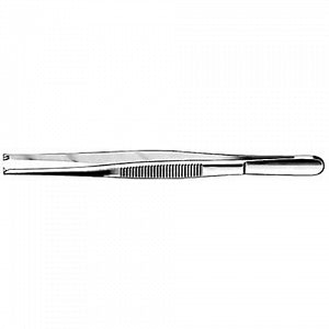 Precision Medical Devices Serrated Tissue Forceps - Tissue Forceps, 1 x 2 Teeth, Stainless Steel, 5.5" - M9106-0514