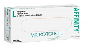 Ansell Healthcare Ansell Affinity Neoprene Exam Gloves - Nonsterile Micro-Touch Affinity Powder-Free Polyisoprene Exam Gloves with Textured Fingertips, Green, Size XS - 3770