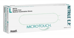 Ansell Micro-Touch Nitrile Exam Gloves - Micro-Touch Nitrile, Powder-Free Exam Gloves, Extended Cuff, Size Large - 6034053