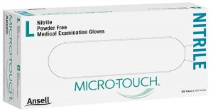 Ansell Micro-Touch Nitrile Exam Gloves - Micro-Touch Nitrile, Powder-Free Exam Gloves, Size Large - 6034303