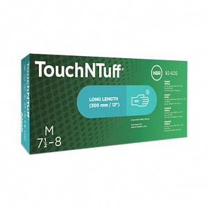 Ansell TouchNTuff 92-605 Nitrile Gloves - Touch-n-Tuff 92-605 Nitrile Exam Gloves, 7.9 Mil, Size L - 92-605L