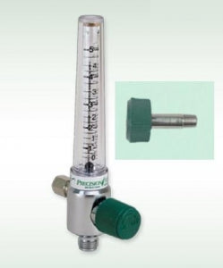 Precision Medical Chrome Flowmeters - Chrome Flowmeter, Air, DISS Female Hand Tight Adapter, 0-15 LPM - 715-1MFA2003