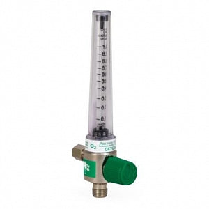 Precision Medical Chrome Flowmeters - Pediatric Flowmeter, Oxygen, No Adapter, 0-1 LPM - 4MFA1001