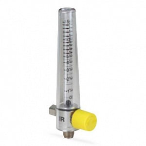 Precision Medical Chemetron Flowmeters - Chrome Air Flowmeter with Chemetron Adapter, 0-15 LPM, Compact - 8MFA2006