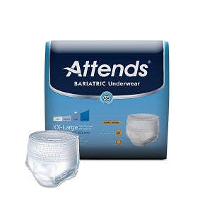 Attends Healthcare Incontinence Briefs - Attends Extra Absorbency Bariatric Briefs, Size 2XL, Fits 68" - 80" Waist - AU50