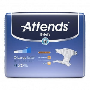 Attends Healthcare Incontinence Briefs - BRIEF, ATTENDS, BREATHABLE, XL, BG/20 - BRB40