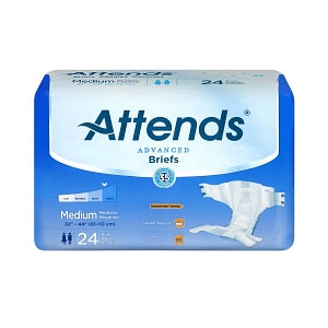 Attends Healthcare Products Attends DermaDry Complete Briefs - Attends DermaDry Fitted Super Absorbency Brief, Size M, 32" to 44" Waist, 24/Pack - DDC20