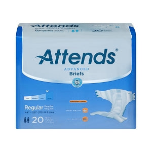 Attends Healthcare Products Attends DermaDry Complete Briefs - Attends DermaDry Fitted Super Absorbency Brief, Size Reg, 44" to 56" Waist, 24/Pack - DDC25