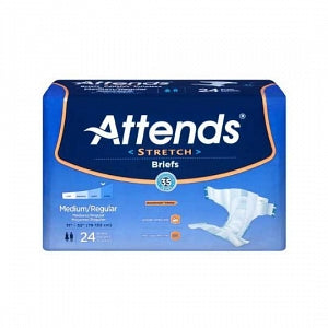 Attends Healthcare Attends Stretch Briefs - Attends Stretch Super Absorbency Brief, Size M / Reg, 24/Pack - DDSMR