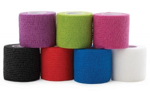 Medline Nonsterile Self-Adherent Cohesive Wraps - Nonsterile Cohesive Bandage, Assorted Colors, 2" x 5 yd. (5.1 cm x 4.6 m) - 088002CP