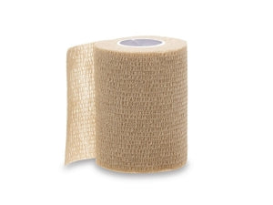 Medline Nonsterile Self-Adherent Cohesive Wraps - Nonsterile Cohesive Bandage, Tan, 3" x 5 yd. (7.6 cm x 4.6 m) - PRM088003