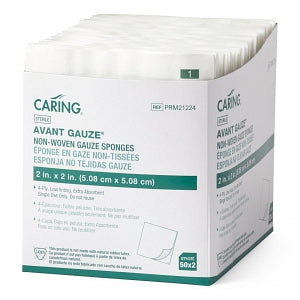 Medline Sterile Nonwoven Gauze Sponges - Sterile Nonwoven Sponge Gauze, 4-Ply, 2" x 2", 2/Pack - PRM21224