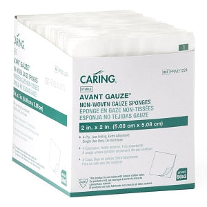 Medline Sterile Nonwoven Gauze Sponges - Sterile Nonwoven Sponge Gauze, 4-Ply, 2" x 2", 2/Pack - PRM21224