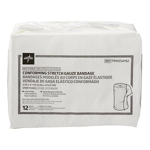 Medline Nonsterile Conforming Stretch Gauze Bandages - Nonsterile Conforming Gauze Bandage, 2" x 4.1 yd. - PRM254192