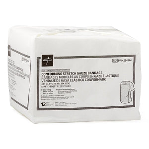 Medline Nonsterile Conforming Stretch Gauze Bandages - Nonsterile Conforming Gauze Bandage, 4" x 4.1 yd. - PRM254194