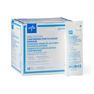 Medline Sterile Conforming Stretch Gauze Bandages - Sterile Conforming Gauze Bandage, 4" x 4.1 yd. - PRM254198