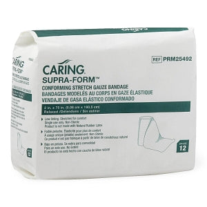 Medline Nonsterile Conforming Stretch Gauze Bandages - Nonsterile Conforming Gauze Bandage, 2" x 75" - PRM25492