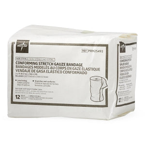 Medline Nonsterile Conforming Stretch Gauze Bandages - Nonsterile Conforming Gauze Bandage, 3" x 75" - PRM25493