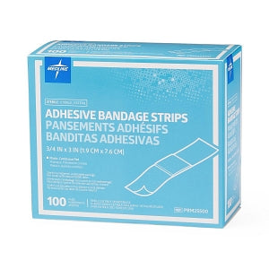 Medline Sheer-Gard Plastic Adhesive Bandages - Plastic Adhesive Bandage, Bulk Packaging, 3/4" x 3" - PRM25500B