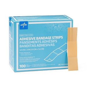 Medline Sheer-Gard Plastic Adhesive Bandages - Plastic Adhesive Bandage, Bulk Packaging, 3/4" x 3" - PRM25500B