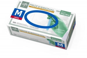 Medline Medline Professional Latex Exam Gloves - Professional Powder-Free Textured Latex Exam Gloves with Aloe, Size M - PRO31792