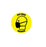 Ergomat COVID-19 Social Distancing Safety Signs and Strips - "Face Mask Required" Safety Sign, Round Yellow, 12" - DSV-SIGN 144-SD-B