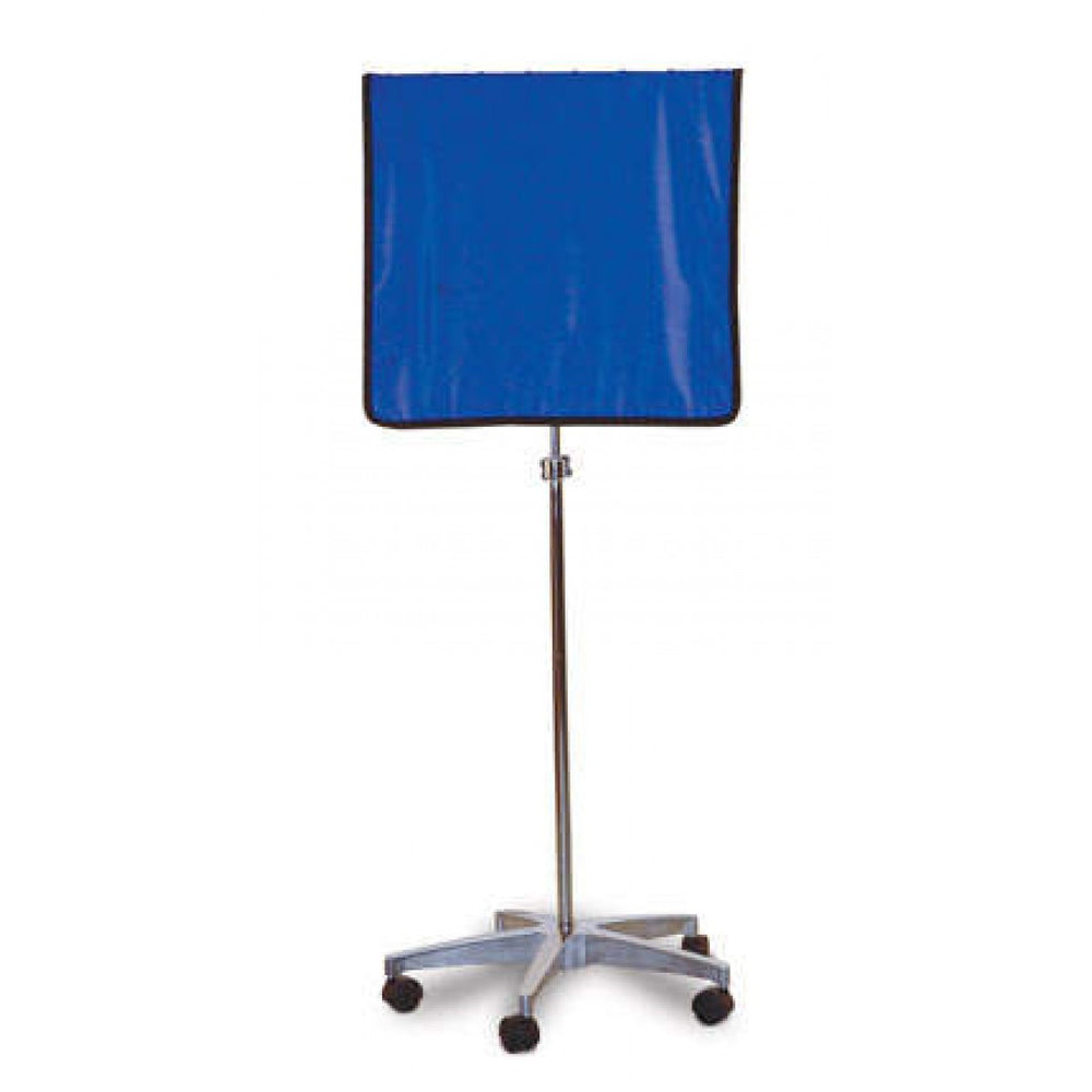 Protective Apparel - Portable Shield Adjustable Height 5-Leg Base Color: Blue .5Mm Size: 24" X 24" 1 / Each