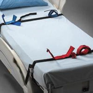 Posey Company Connected Twice-as-Tough Cuffs - Connected Bed Cuffs with Key Lock, 32" Long, Ankle - 2795