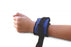 Posey Locking Twice-as-Tough Cuffs - Single-Strap Restraint Cuffs with Lock Strap Attachment and Lock Closure, 46" Long, Wrist, Blue - 2798