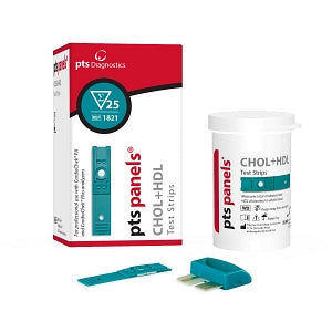 PTS Diagnostics Tests and Controls for CardioChek PA - Cholesterol and HDL Cholesterol Test - 1821