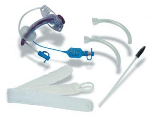 Smiths Medical Cuffed Blue Line Trach Tubes - Cuffed Blue Line Suctionaid Tracheostomy Tube, 7.5 mm - 100/875/075