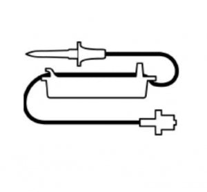 Smiths Medical CADD Administration Sets - CADD Flow Stop 123" Standard Yellow-Striped Standard Administration Set with Bag Spike, Clamp and 1-Way Check Valve with Male Luer - 21-7024-24