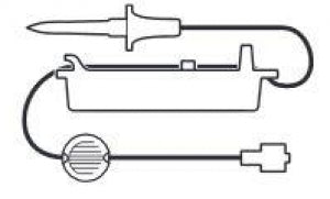 Smiths Medical CADD Administration Sets - CADD Flow Stop 123" Standard Yellow-Striped Standard Administration Set with Bag Spike, Clamp and 1-Way Check Valve with Male Luer - 21-7024-24