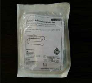 Smiths Medical CADD Administration Sets - CADD Flow Stop 78" Standard Administration Set with Bag Spike, Clamp and 1-Way Check Valve with Male Luer - 21-7322-24