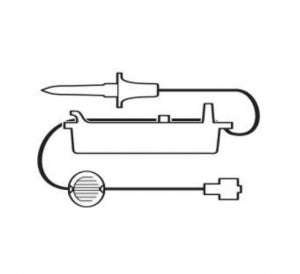 Smiths Medical CADD Administration Sets - CADD Flow Stop 108" Standard Administration Set with Bag Spike, 0.2-µm Filter, Clamp and 1-Way Check Valve with Male Luer - 21-7394-24