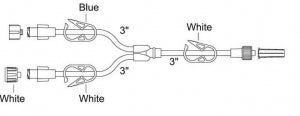 Smiths Medical Standard Bore Extension Sets - Small Bore Extension Set with 3-Pinch Clamps, Male Luer Lock Adapter - BF100