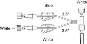 Smiths Medical Standard Bore Extension Sets - Small Bore Extension Set, Double T-Connectors, 2 Pinch Clamps - MBF29DTL