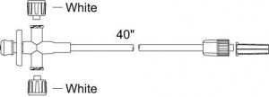 Smiths Medical Standard Bore Extension Sets - Extension Set, 3-Way Stopcock, 40" - MX254