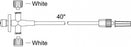 Smiths Medical Standard Bore Extension Sets - Extension Set, 3-Way Stopcock, 40" - MX254